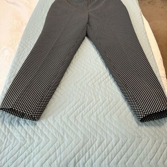 RSVP by Talbots black pants w/white & (tiny) gold design size 6 (petite) holiday - Picture 10 of 15